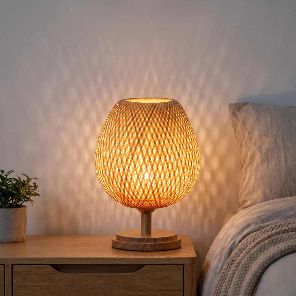 LuminaNatura - Designová Pletená Stolní Lampa